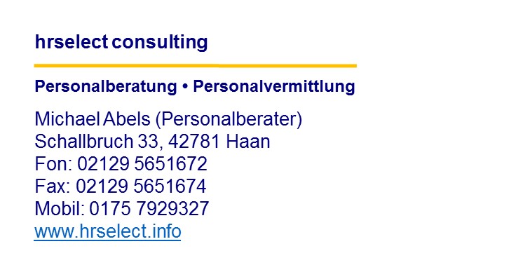 hrselect consulting Michael Abels